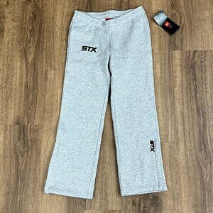 NEW STX Team Gray Lacrosse Sweatpants with Zipper Bottom Sz S
